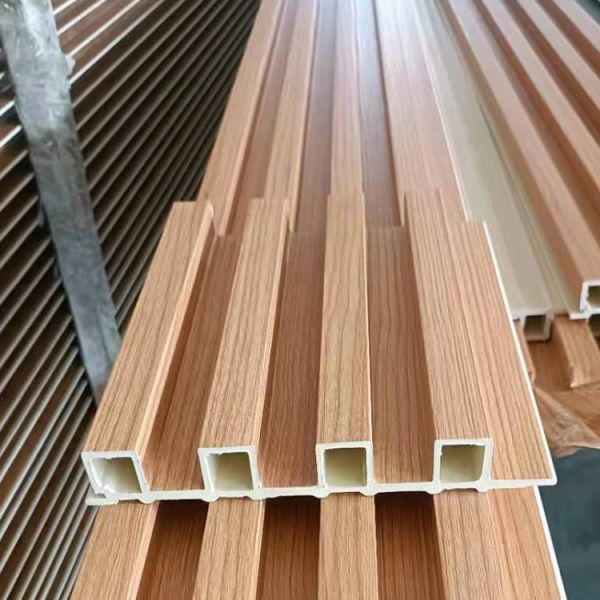 Eco Friendly WPC Indoor Wall Cladding Fluted Wall Panel Interior Decoration