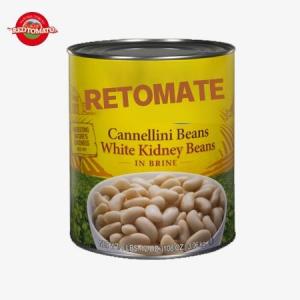 Quality ISO White Kidney Beans Canned , 3000g Delicious Kidney Beans In Brine for sale