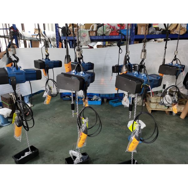 125kg 3m Electric Chain Hoist With Motorized Trolley Double Speed