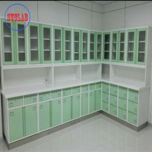 Quality Full Steel Wall Mounted Hospital Operation Room Disposal Cabinet Three Section Slider for sale
