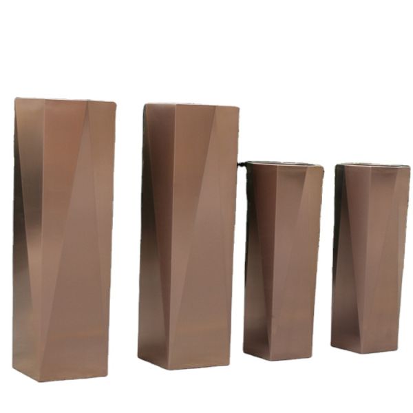 High quality planters vertical octagonal metal flower pots