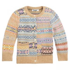 China 2023 new style ODM OEM 100% orginic Cotton Fashion button Chunky knit baby sweater Baby cardigan sweater on sale