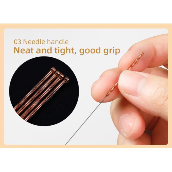 100pcs Zhongyan Taihe Disposable Acupuncture Needles Red Copper Ring Handle