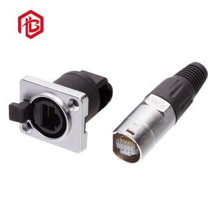 Quick Push Pull Locking RJ45 Waterproof Ethernet Connector