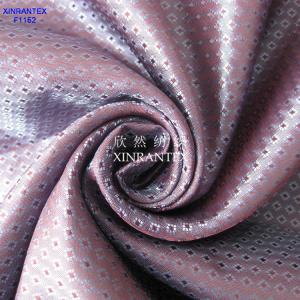 Quality F1152 garment lining 100% polyester taffeta jacquard dobby lining 64GSM 150CM for sale