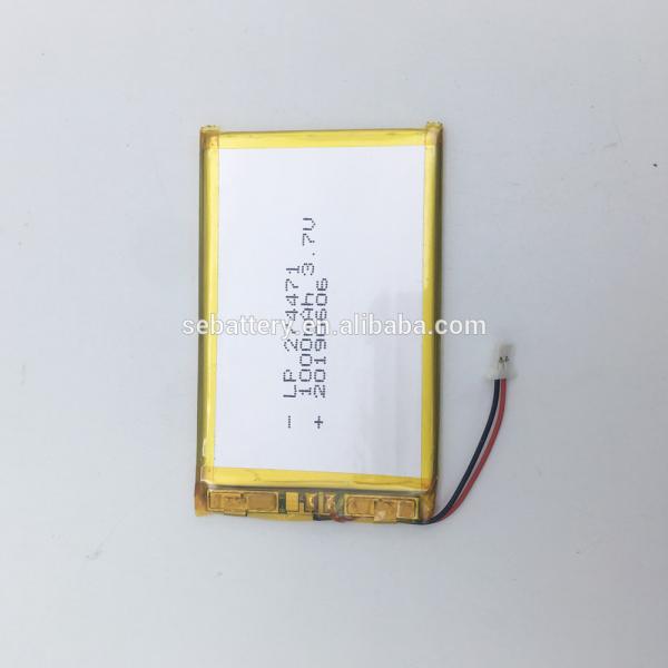 Buy 3.7V 224471 1000mAh small lithium polymer battery with PCB and connector at wholesale prices