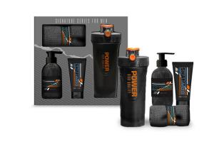 Quality 4pcs Mens Grooming Gift Sets Includes 250ml Body Wash, 100ml Shampoo, Drink Bottle, Waffle Towels for sale