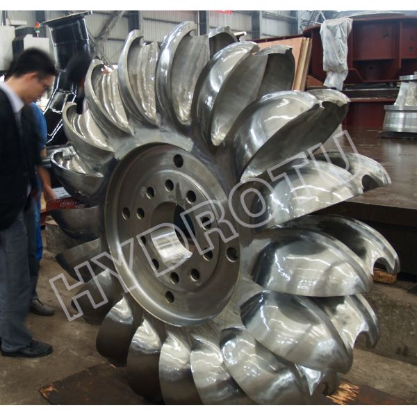 High Water Head Pelton Hydro Turbine With CNC Forged Runner