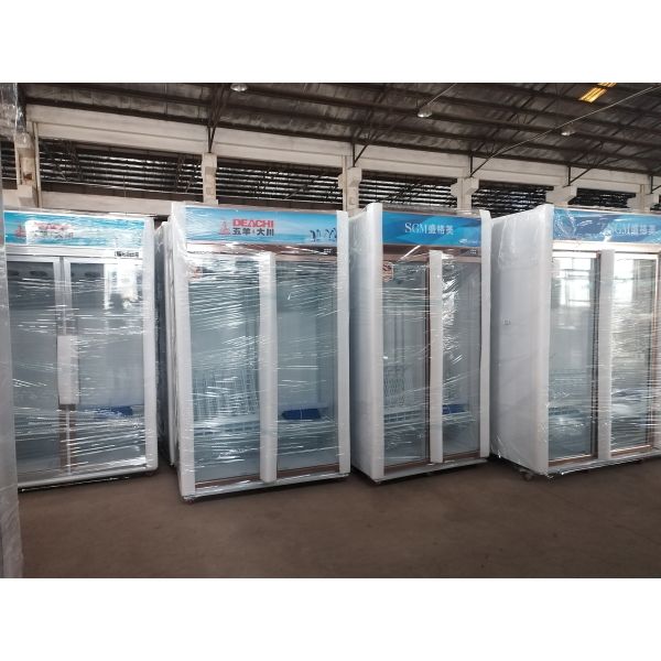 Fruit Vegetable Display Cooler Fan Cooling Refrigerated Display Cabinets Customized