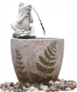 Medium Nude Frog Resin Water Fountain / Resin Garden Water Features mini water fountain decorative water fountain