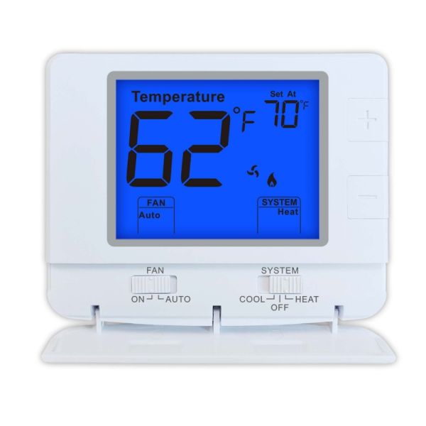 Riseem STN1020 Heating And Cooling Air Conditioning Digital Non-programmable Thermostat for Home 24volt One Year Warranty