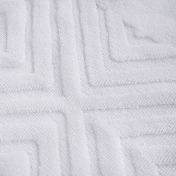100% Cotton Hotel Bath Mat Jacquard Logo Compressed Disposable Quick Dry