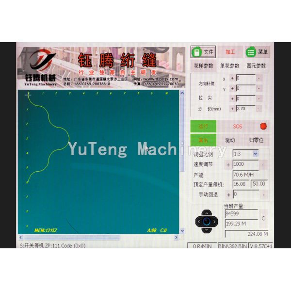 Computerized Lock Stitch Quilting Machine For Textile Production 1650mm/2450mm Sewing Width