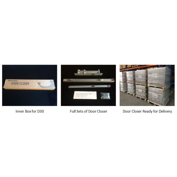 Fire Concealed Automatic Door Closer Size 3 Closing Force Sliding Arm Door Thick 45mm