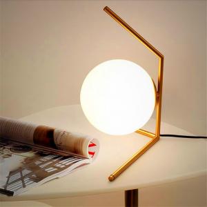 Quality Modern Table Light 5W LED lamp creative White glass lampshade IC T1 High Table Lamp(WH-MTB-148) for sale