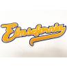 Buy cheap Yellow Word Iron On Chenille Patches Chenille Back Patch For Sweater from wholesalers