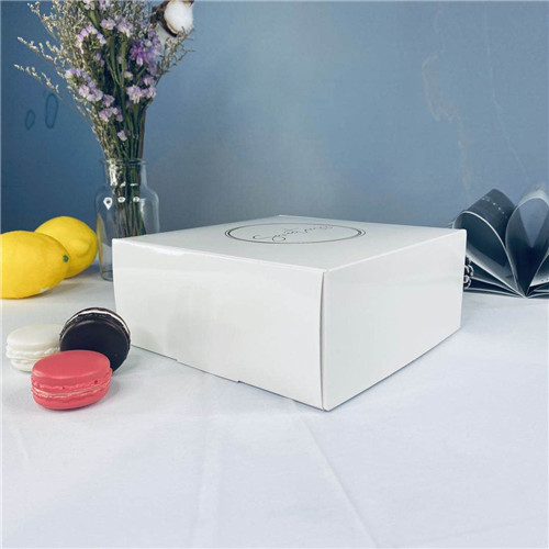 White Store Dessert CMYK Printing Cake Cardboard Boxes