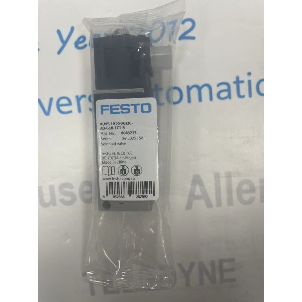 Festo Air solenoid valve VUVS-LK20-M32C-AD-G18-1C1-S With flow control option