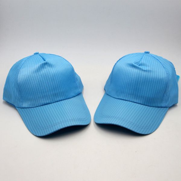 Antistatic Cleanroom Polyester Workshop Cap ESD Work Snapback Cap with Adjustable Buckle