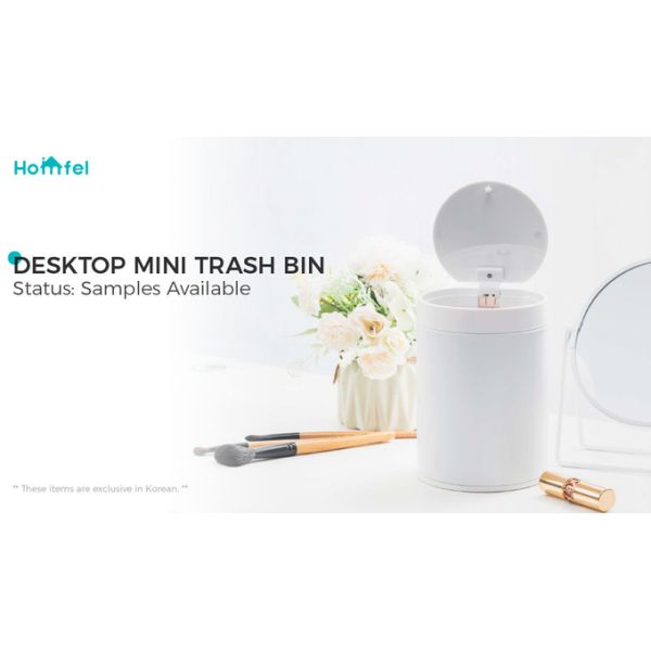 Support Room Space Selection 1.5L OEM Stainless Steel Desktop Mini Trash Bin with Press Open