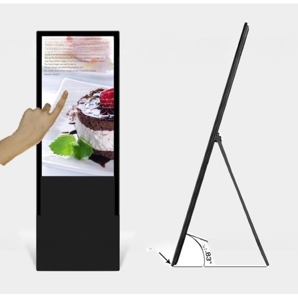 Tilt foldable up Stand 32" inch LED LCD Poster capacitive touchscreen advertising display touch menu board touchscreen kiosk
