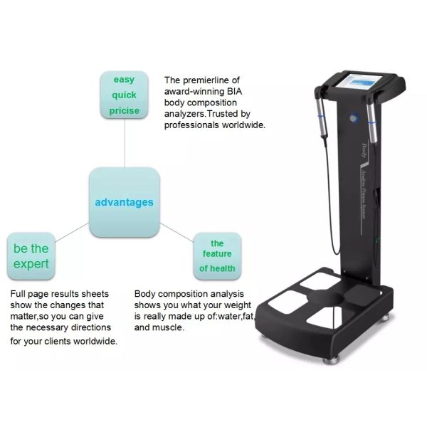 100KHZ 220v Clinic 180μA BIA Body Composition Analyzer