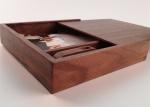 Customized Wedding Album Presentation Box , Wooden Photo Keepsake Box