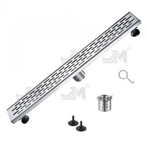 Quality OEM Linear Shower Floor Drain With Hair Strainer Satin Polished Finish for sale