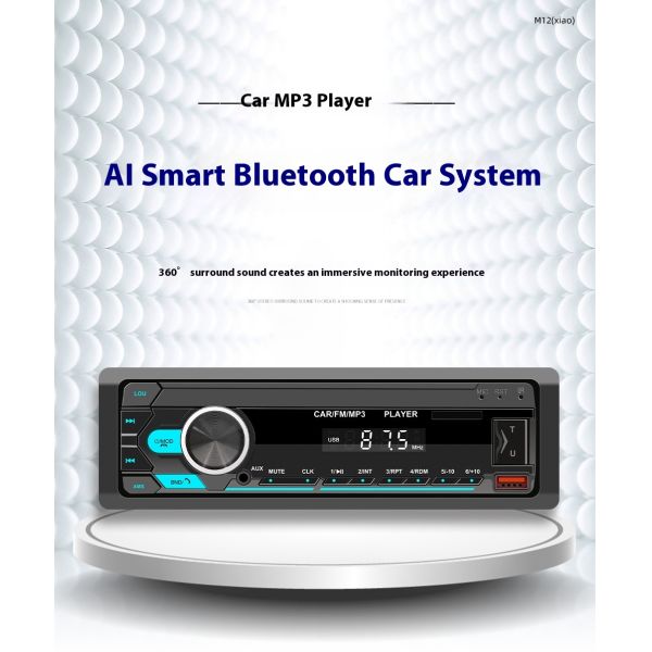 Creatall Ai Smart BT Wireless Car MP3 Player with USB Connection and Radio Positioning New Lossless Music Car Charger Included