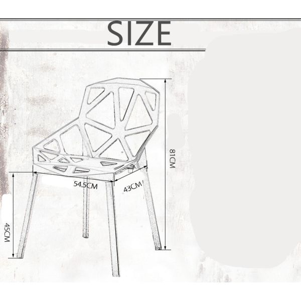 Polypropylene Plastic Restaurant Chairs Stackable With Minimalism Design