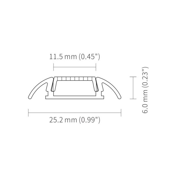 Recessed LED Aluminum profile led aluminium channel With PC Diffuser