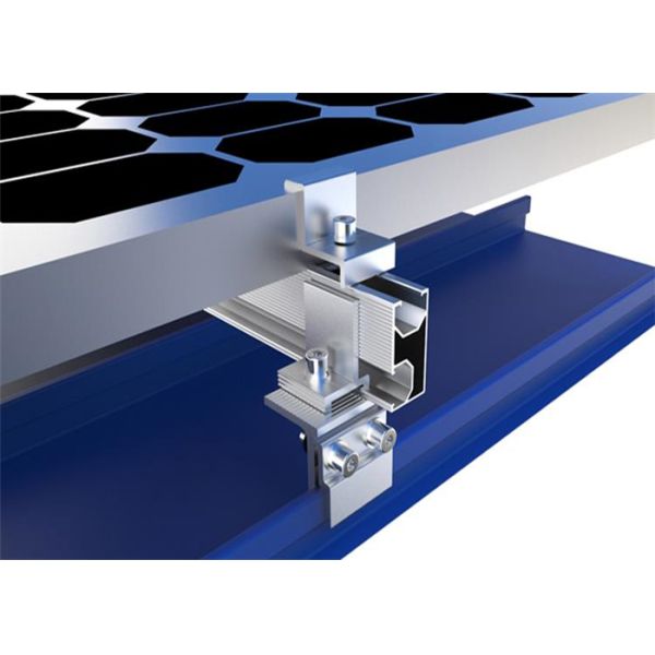 Adjustable Frameless Solar Panel Earthing Clamps , Commercial Solar Mounting Clamps