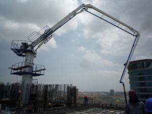 Quality Stationary 5.5kw 17m Spider Boom Concrete Pump For Tower Crane for sale