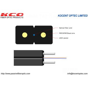 China Indoor G657A Indoor Optical Fiber FTTH Drop Cable Patch Cord 1 2 4 Cores LSZH on sale