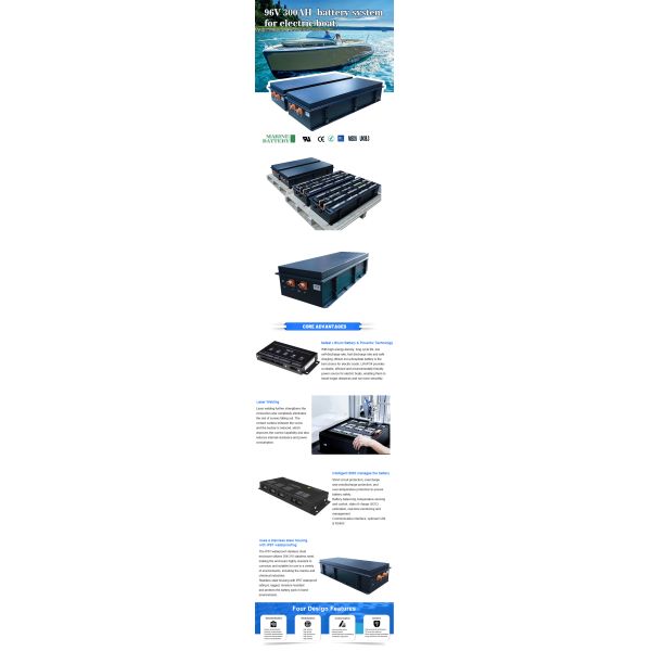 OEM ODM LiFePO4 lithium battery pack for electric boat marine EV 96v 300ah Lifepo4 Battery For Electric Boat/Yacht