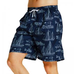 Quality Custom Made Luxury Swim Shorts 100% Polyester Knitting Pattern for Beach Wear for sale