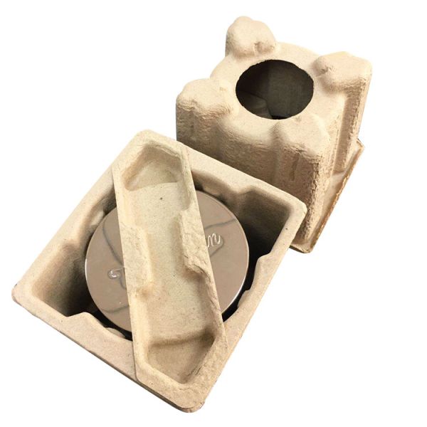 Brown Paper Pulp Moulded Trays Compostable Corrugated Cardboard Trays