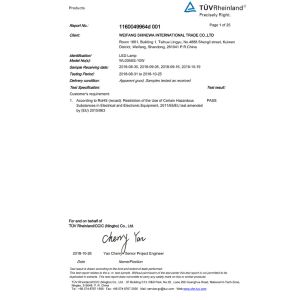 Weifang ShineWa International Trade Co., Ltd. Certifications