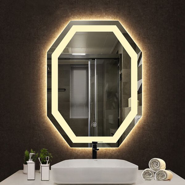 Round LED Mirror for Bathroom Decor Customized Size and Smart Technology