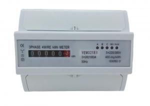 50Hz Register Four Wire Din Rail KWH Meter Electronic Digital Counter Type Kwh