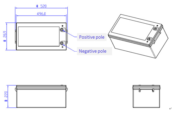 Bluetooth 225Ah Lithium 12V Deep Cycle Battery LiFePO4 Battery Management System