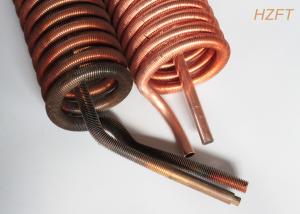 Quality Copper or Copper Nickel Finned Tube Coil as Refrigeration Condenser / Refrigeration Evaporator for sale