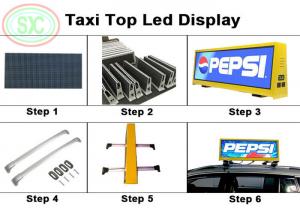 Quality Full color smd outdoor P 10 LED sign for taxi advertising MOQ 10 pcs for sale