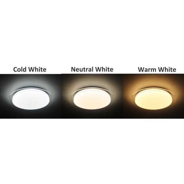 PMMA Ra80 Dimmable LED Ceiling Light 3 In 1 CCT IP20 Surface Mounted