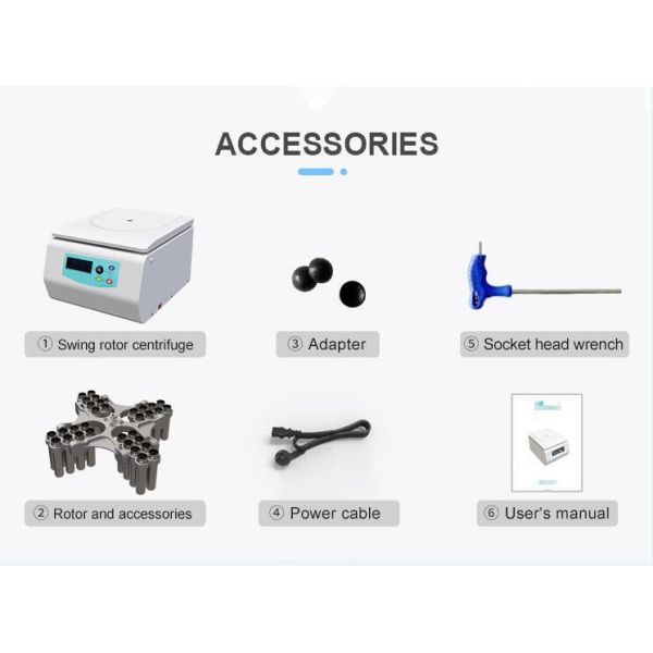 Laboratory CENTRIFUGE Basket Centrifuge Lab Equipment HorizontalRotor LCD Display