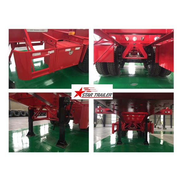 Leaf Spring Type 40 Ft Low Bed Trailer