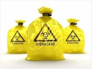 Quality 5 Mil 86 Cm X 70cm Disposable Trash Biohazard Garbage Bags for sale