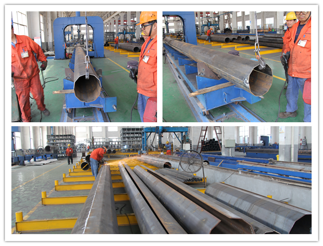 Explosion - proof Overpass High Mast Pole , 40m Toll - Station / Square Light Poles