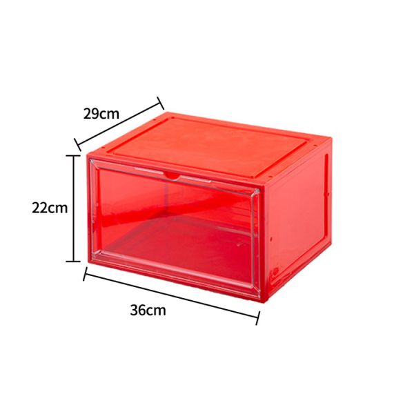 Transparent Portable Magnetic Drop Front Shoe Box Washable Foldable Lightweight