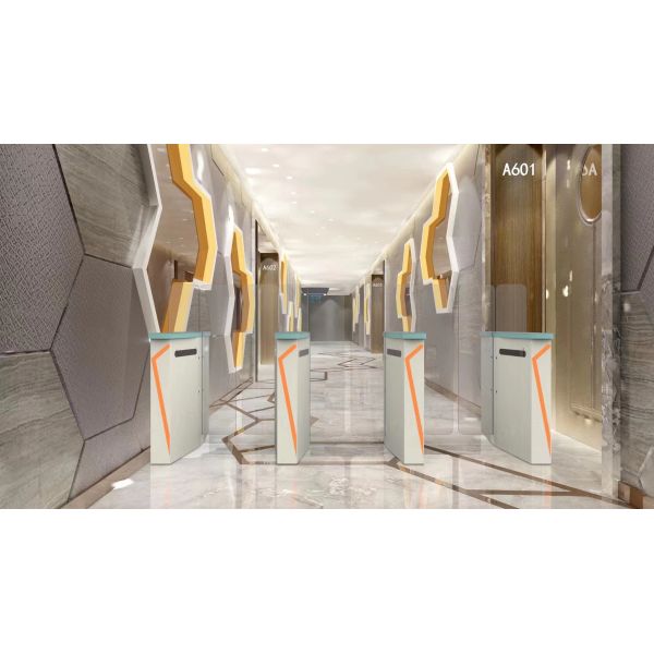 Airport Security Sliding Turnstile Electronic Access Control Card Reader Facial Recognition